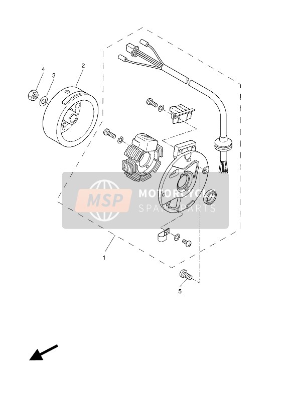 Yamaha CW50L BOOSTER 2004 Generator for a 2004 Yamaha CW50L BOOSTER